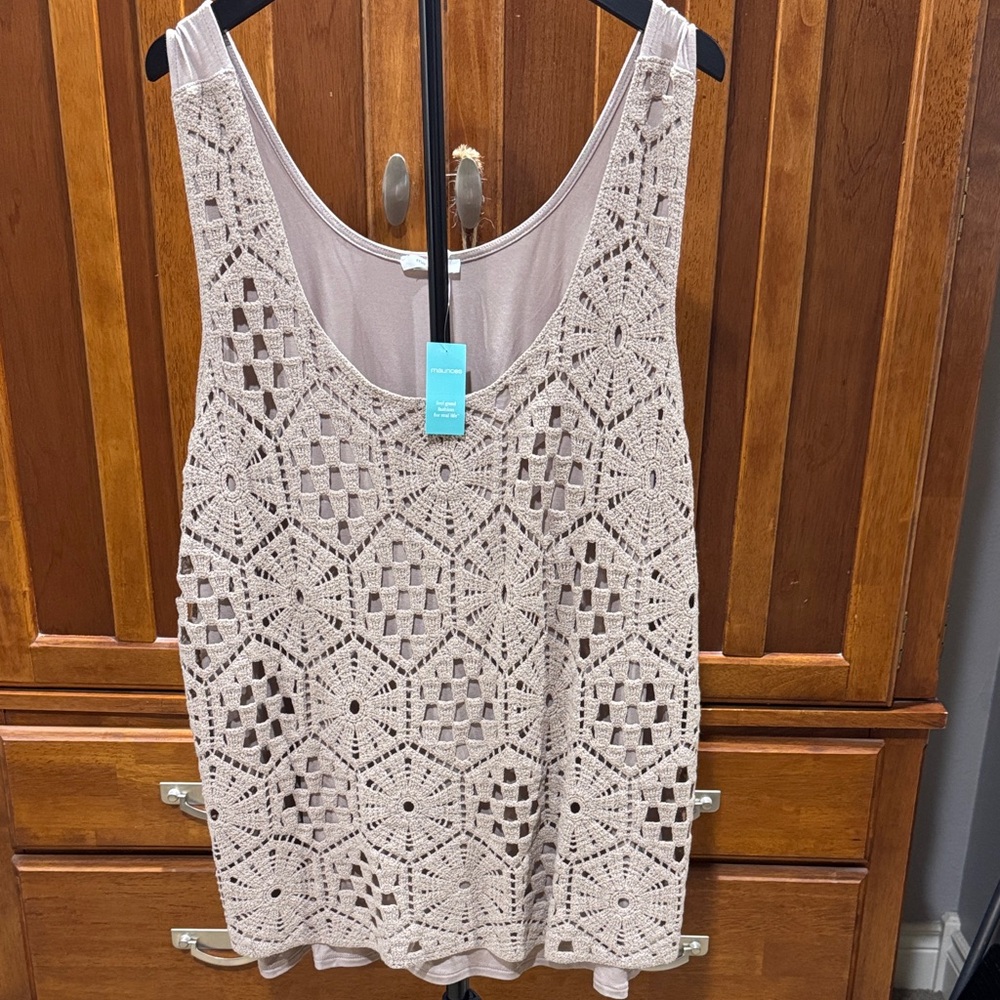 Maurices Light Tan Sleeveless Top